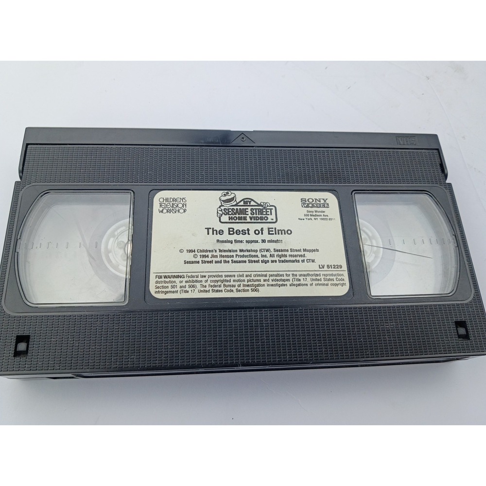 Sesame Street The Best of Elmo VHS 1994 The Muppets Jim Henson Kids Cartoon Film